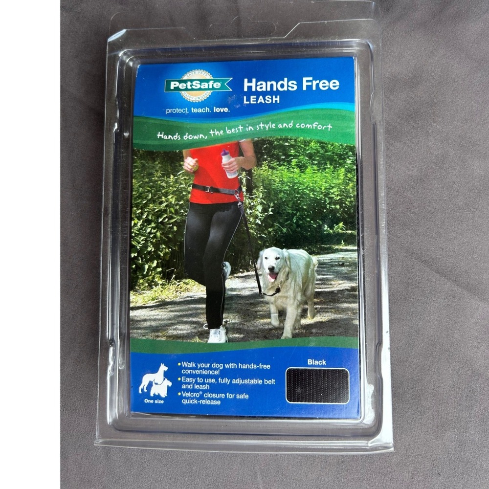 PETSAFE‎ Black Nylon Adjustable One Size Hands Free Dog Leash